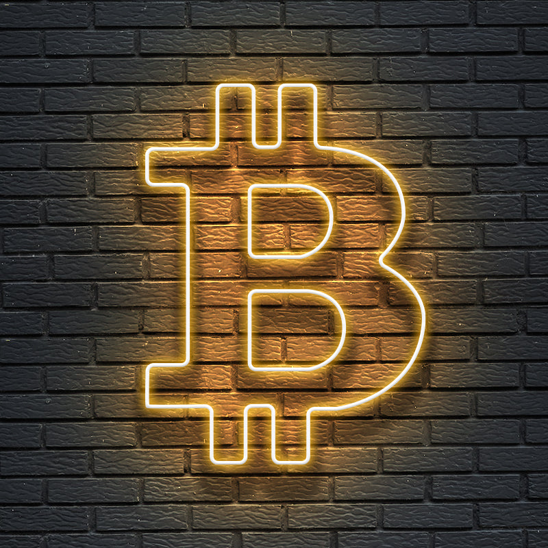 Bitcoin - Simbolo Neon led