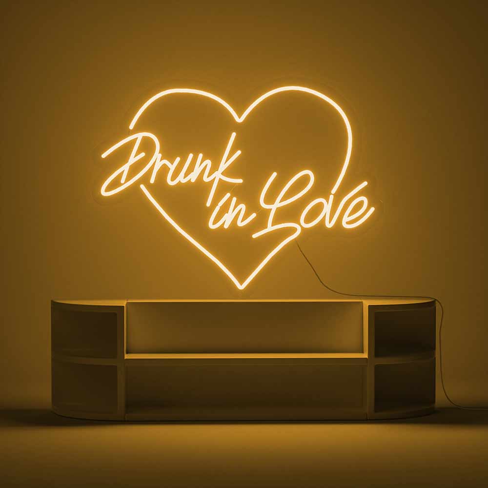 Drunk in love con cuore - Neon led