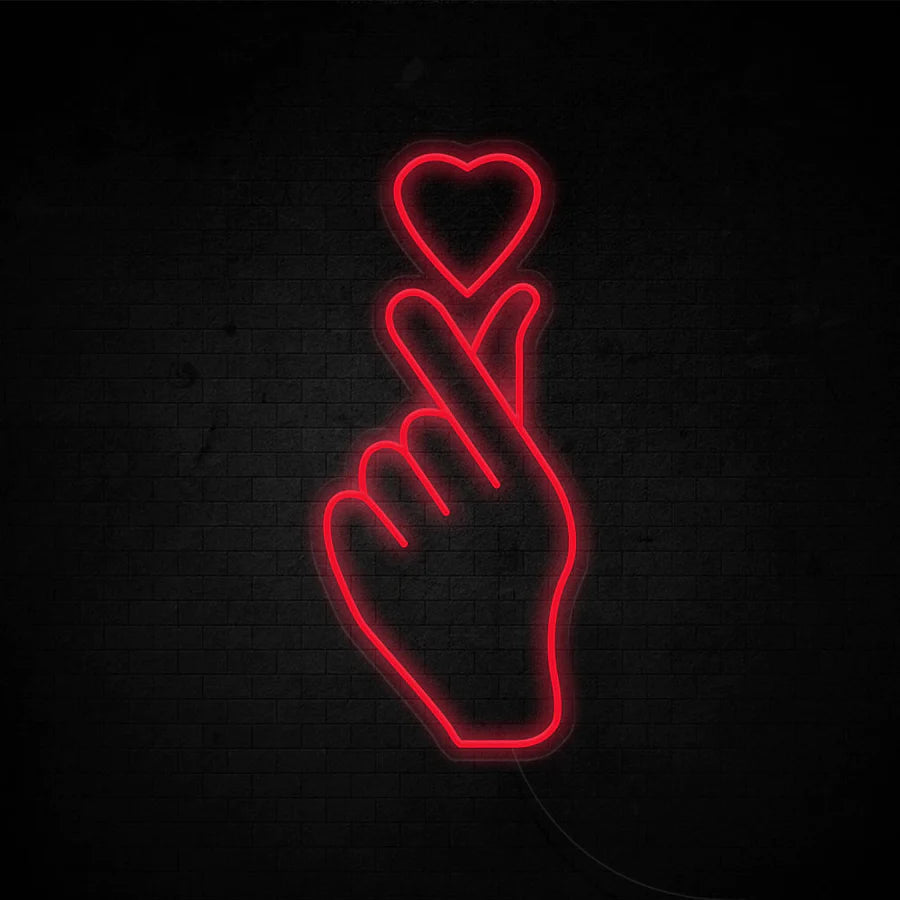 Mano con cuore - Neon led