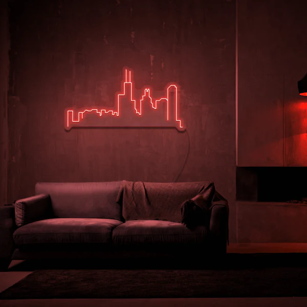 Chicago skyline - Neon led