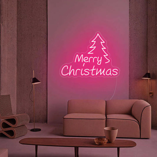 Merry christmas con albero - Neon led