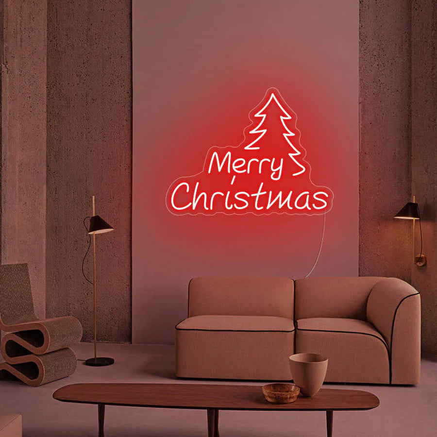 Merry christmas con albero - Neon led