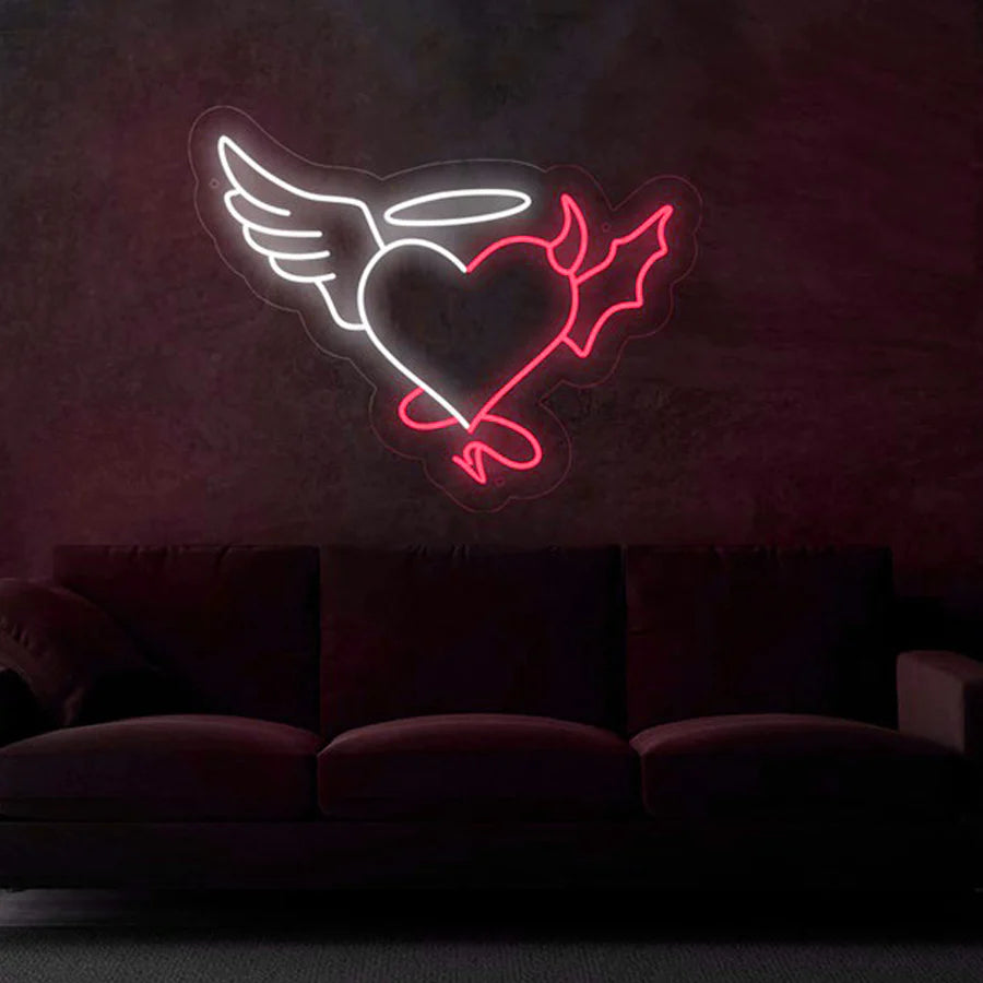Angel & Devil cuore- Neon led