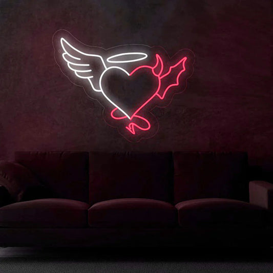Angel & Devil cuore- Neon led