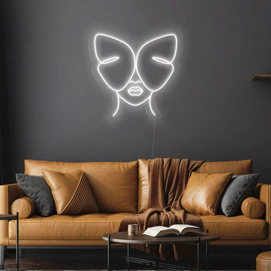 Donna farfalla silhouette - Neon led