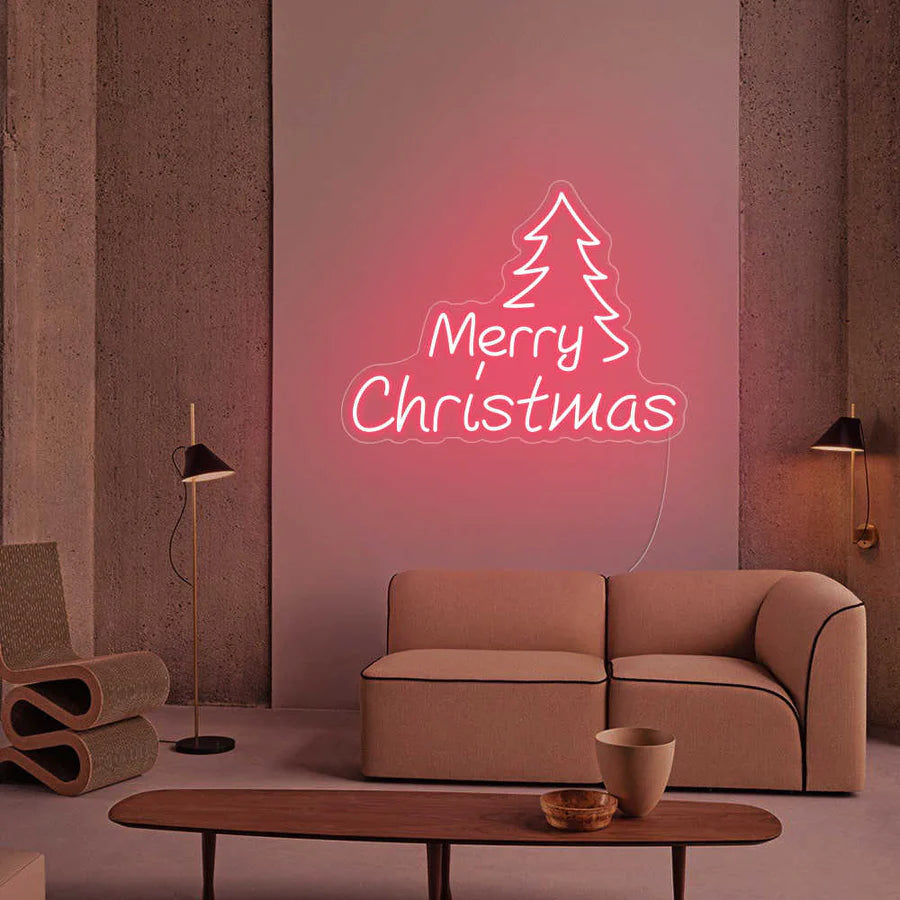 Merry christmas con albero - Neon led