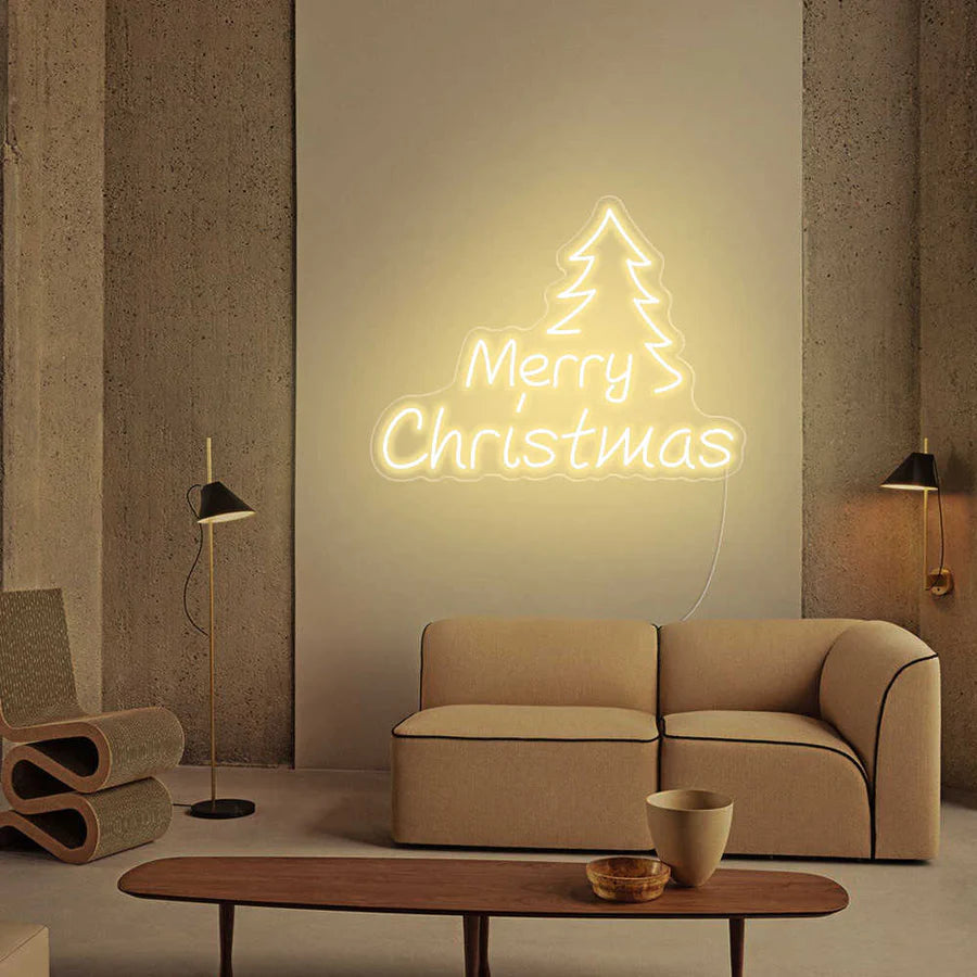 Merry christmas con albero - Neon led