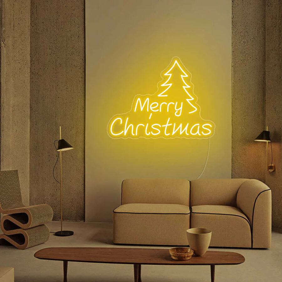 Merry christmas con albero - Neon led