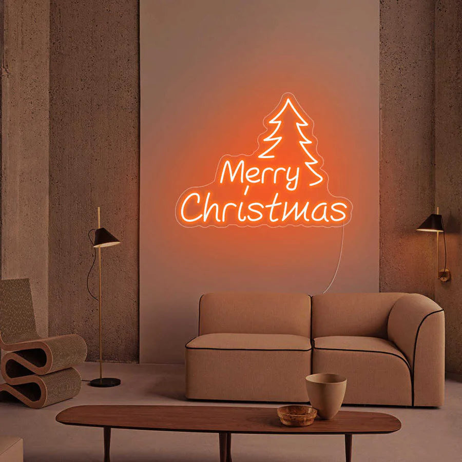 Merry christmas con albero - Neon led