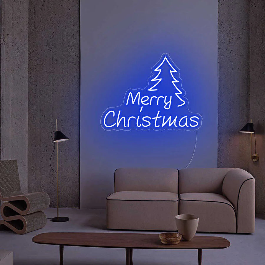 Merry christmas con albero - Neon led