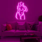 Donna in bikini silhouette  - Neon led