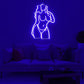 Donna in bikini silhouette  - Neon led
