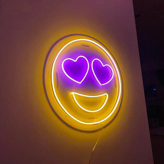 Smile Occhi cuore - Neon led