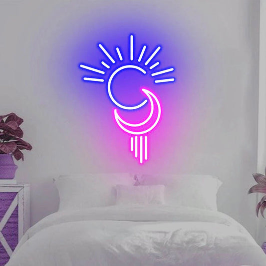 Luna con sole - Neon led