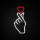 Mano con cuore - Neon led