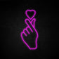 Mano con cuore - Neon led