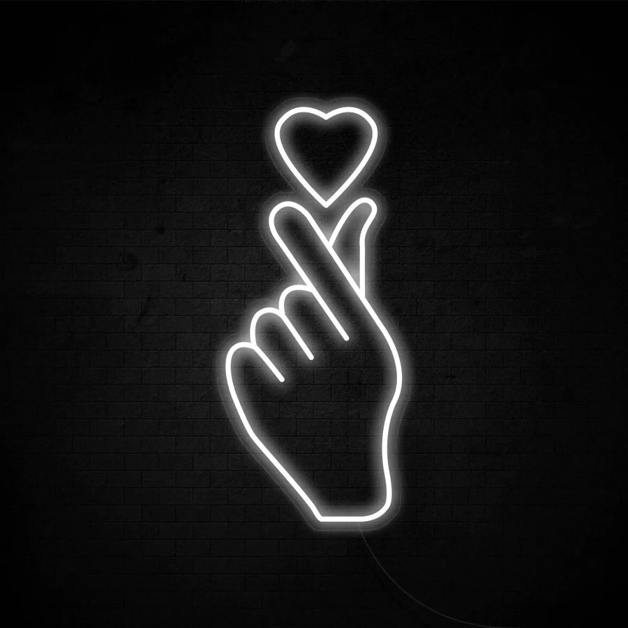 Mano con cuore - Neon led